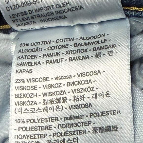 Levi’s Classic Straight Jeans Women’s Size 16 Dark Wash EUC Authentic - Picture 8 of 8